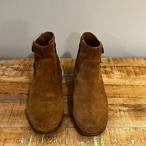 UGG - Volta Tan Brown Suede Leather Ankle Booties [Women - Size 8.5]